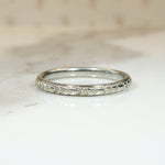 Forget-Me-Not Engraved Size 9 Wedding Band