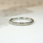 Forget-Me-Not Engraved Size 9 Wedding Band