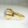 Diamond Cluster in 18k Gold Modernist Ring