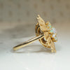 Flamboyant Flower Opal & Gold Pop Art Ring