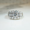 Impressive 1970s Wide Diamond & White Gold Band