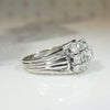 Impressive 1970s Wide Diamond & White Gold Band