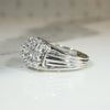 Impressive 1970s Wide Diamond & White Gold Band