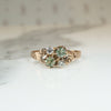 Very Victorian Pale Green Garnet & Diamond Ring