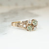 Very Victorian Pale Green Garnet & Diamond Ring