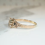 Very Victorian Pale Green Garnet & Diamond Ring