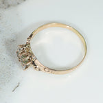Very Victorian Pale Green Garnet & Diamond Ring