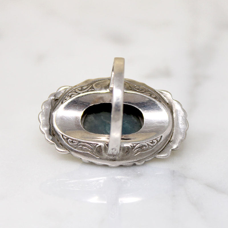 Uncanny Sodalite in Striking Marcasite & Silver Statement Ring