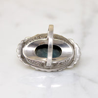 Uncanny Sodalite in Striking Marcasite & Silver Statement Ring