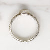 Citrine on Engraved Sterling Silver Band
