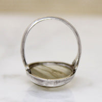 Simple Sterling Ring with Moss Agate