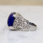 Thailand Lapis Lazuli in Ornate Sterling Ring