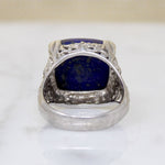 Thailand Lapis Lazuli in Ornate Sterling Ring