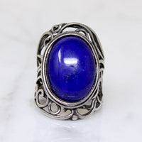 Enchanting Elven Lapis & Sterling Silver Ring
