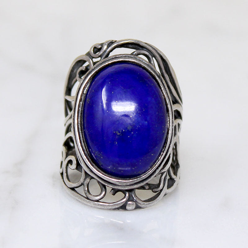 Enchanting Elven Lapis & Sterling Silver Ring