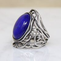 Enchanting Elven Lapis & Sterling Silver Ring