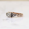 18th Century Rose Cut Diamond Ring in Silver & Gold