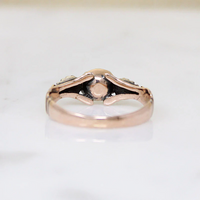18th Century Rose Cut Diamond Ring in Silver & Gold