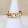 Diamond Studded 14k Gold Rolling Ring