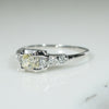 Art Moderne Yellow & White Diamonds in Platinum Ring