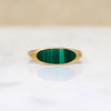 Chic Italian Malachite Signet Ring