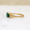 Chic Italian Malachite Signet Ring