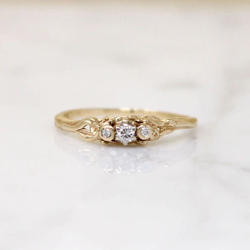 Enchanted Little Diamond & Gold Ring