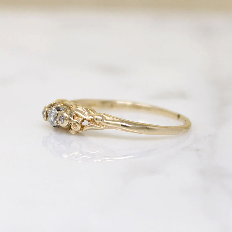 Enchanted Little Diamond & Gold Ring