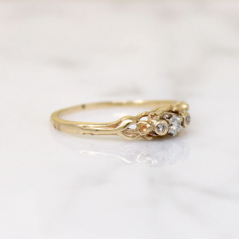 Enchanted Little Diamond & Gold Ring