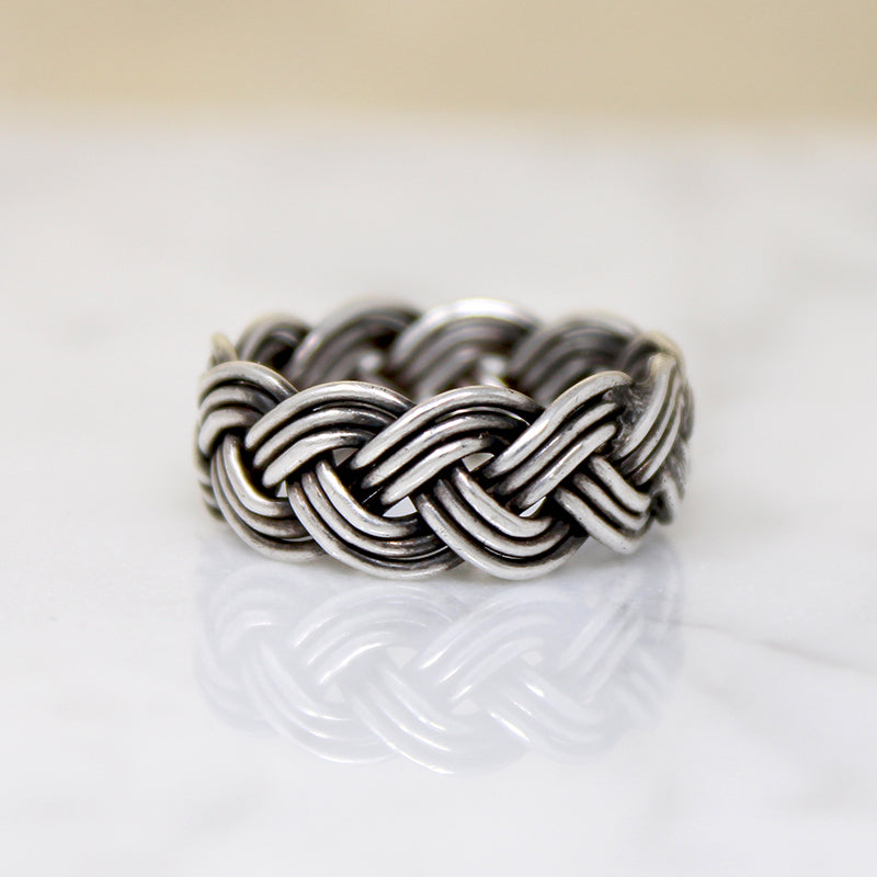 Plaited Sterling Silver Band