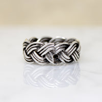 Plaited Sterling Silver Band