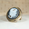 Beautiful Agate Cameo of a Faun Ring