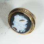 Beautiful Agate Cameo of a Faun Ring