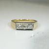 Swanky Two-Tone Gold & Diamond Signet Ring