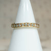 Contoured Diamond & 18k Gold Eternity Band