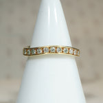 Contoured Diamond & 18k Gold Eternity Band