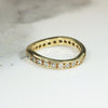 Contoured Diamond & 18k Gold Eternity Band