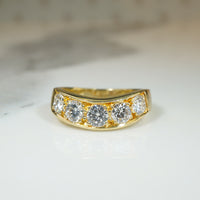 Luxurious 1.15tcw Diamond Contour Band in 18k Gold
