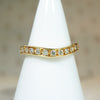 Contoured Diamond & 18k Gold Eternity Band