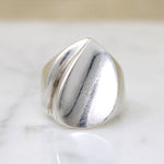 Mesmerizing Mexican Modernist Sterling Ring