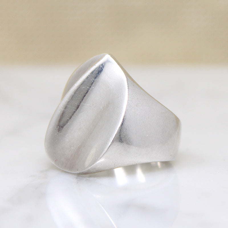 Mesmerizing Mexican Modernist Sterling Ring