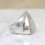 Mesmerizing Mexican Modernist Sterling Ring