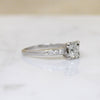 Refined Mid Century Old European Cut Diamond & Platinum Ring