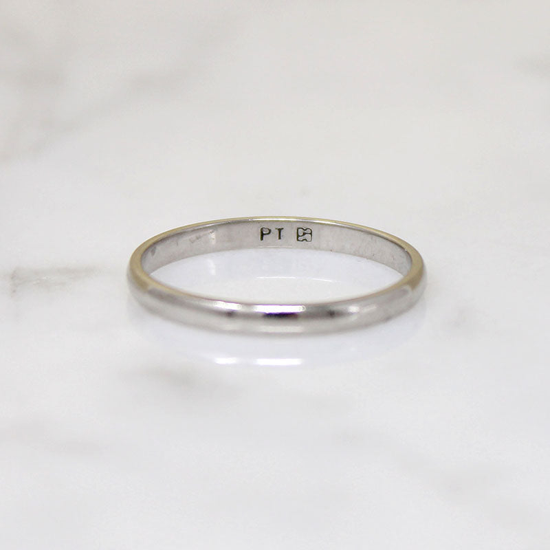 Timeless 1.7mm Half Round Platinum Wedding Band