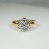 Cheerful Mid Century Daisy Diamond Cluster Ring