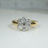 Seven Antique Diamonds in Platinum & Gold Cluster Ring