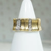 Roberto Coin "Elephant Skin" 18k Gold & Diamond Band