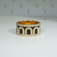 L'Arc Ceramic, Diamond & 18k Gold Band by DAVIDOR