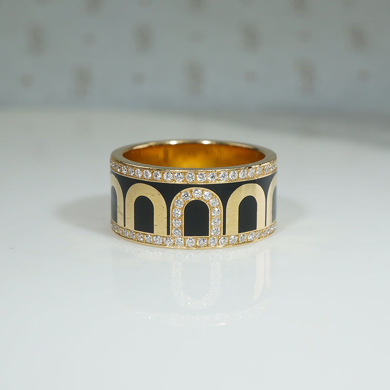 L'Arc Ceramic, Diamond & 18k Gold Band by DAVIDOR