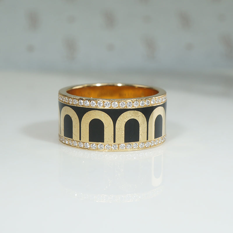 L'Arc Ceramic, Diamond & 18k Gold Band by DAVIDOR